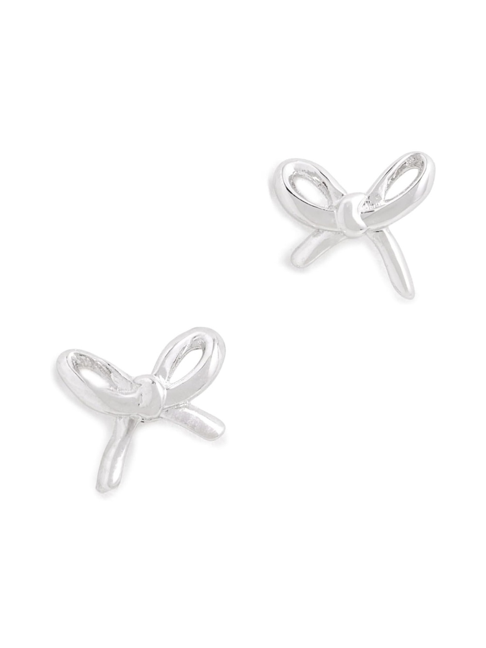 New kate spade silver tone bow stud earrings